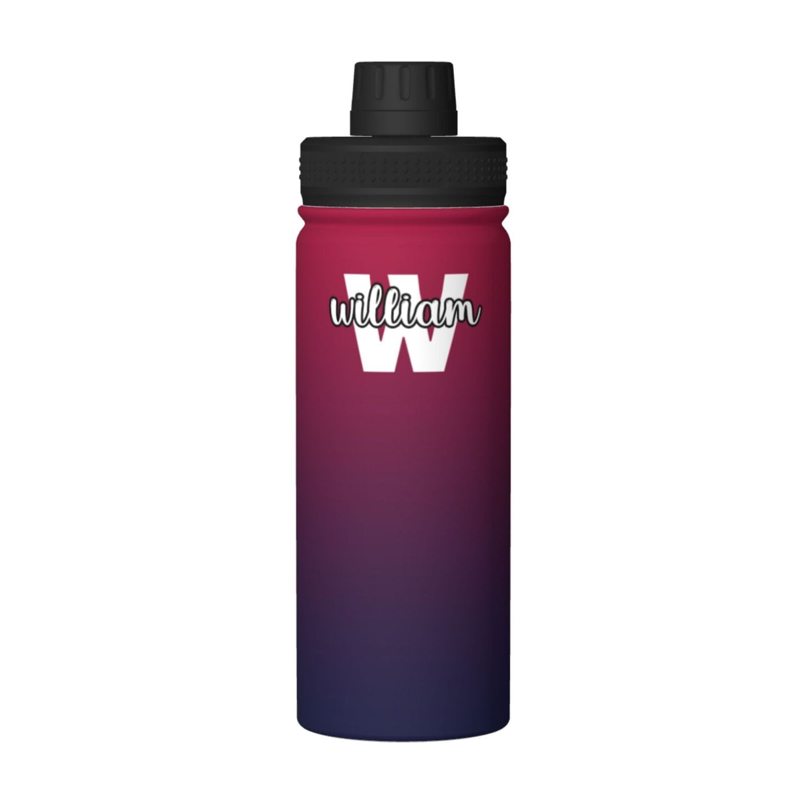 Custom 18OZ Custom Initials&Name Gradient Sports Insulated Kettle Stainless Steel Water Bottle Personalized Photo Tumbler Sports Gifts - YesCustom