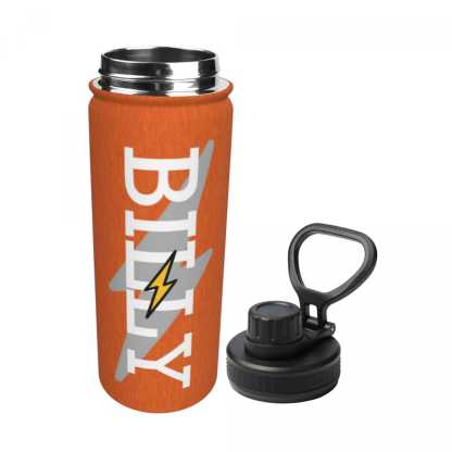 Custom 18OZ Custom Name lightning Green Sports Insulated Kettle Stainless Steel Water Bottle Personalized Photo Tumbler Sports Gifts - YesCustom