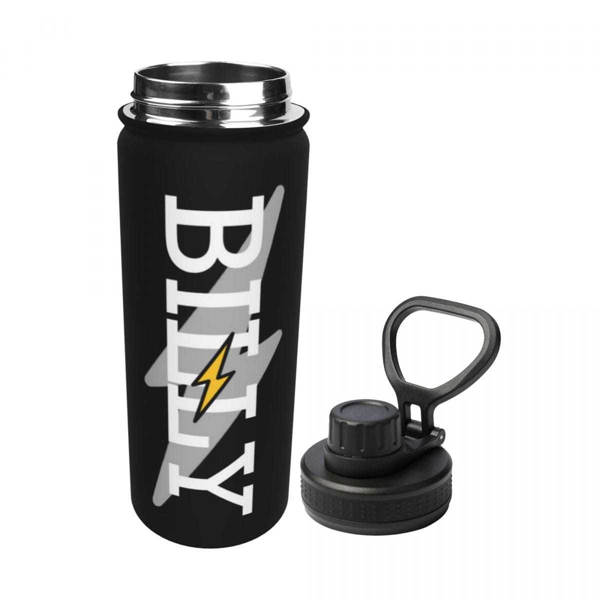 Custom 18OZ Custom Name lightning Green Sports Insulated Kettle Stainless Steel Water Bottle Personalized Photo Tumbler Sports Gifts - YesCustom