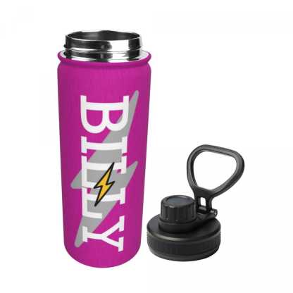 Custom 18OZ Custom Name lightning Green Sports Insulated Kettle Stainless Steel Water Bottle Personalized Photo Tumbler Sports Gifts - YesCustom