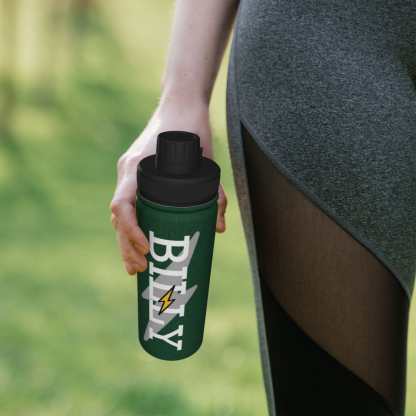 Custom 18OZ Custom Name lightning Green Sports Insulated Kettle Stainless Steel Water Bottle Personalized Photo Tumbler Sports Gifts - YesCustom