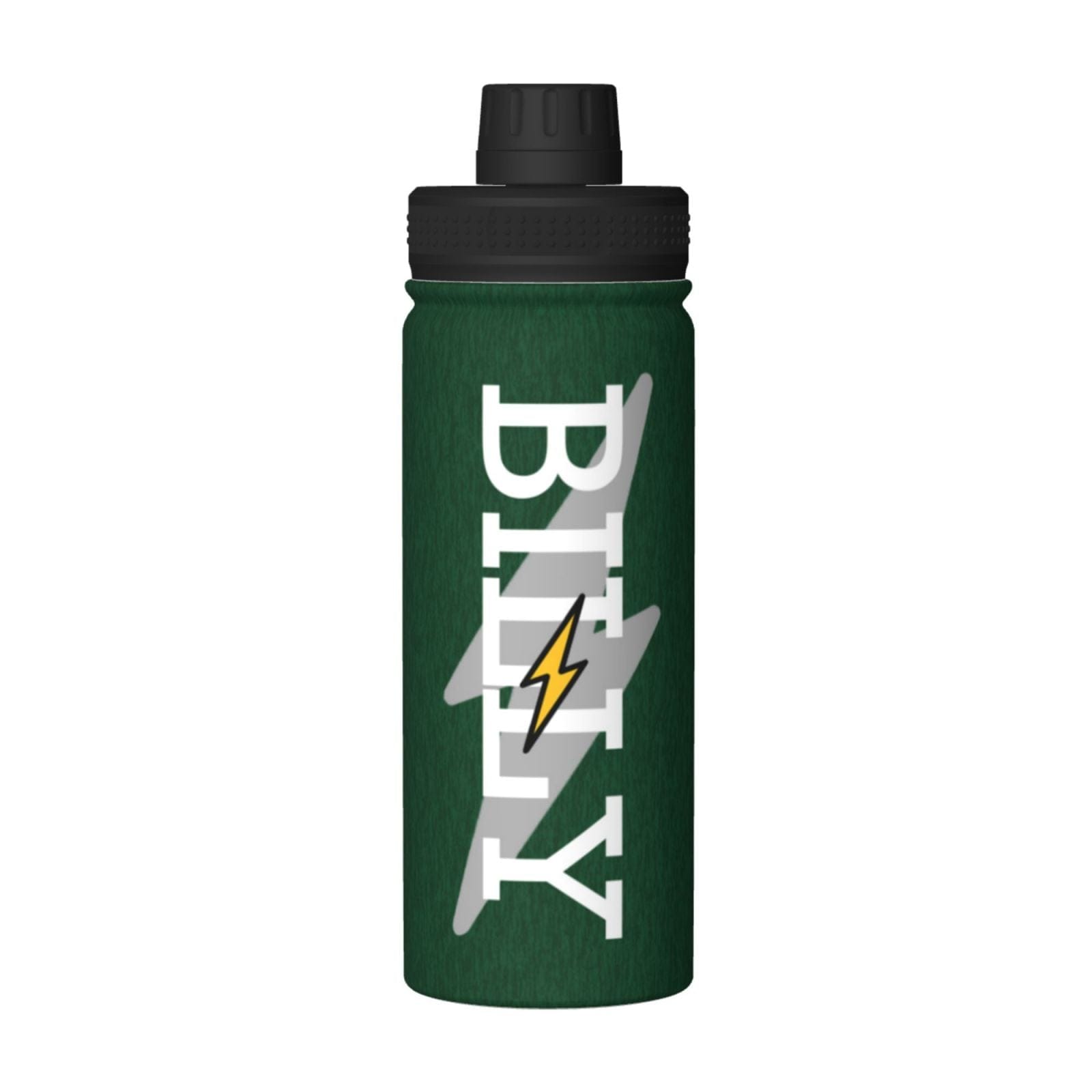 Custom 18OZ Custom Name lightning Green Sports Insulated Kettle Stainless Steel Water Bottle Personalized Photo Tumbler Sports Gifts - YesCustom