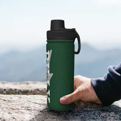 Custom 18OZ Custom Name lightning Green Sports Insulated Kettle Stainless Steel Water Bottle Personalized Photo Tumbler Sports Gifts - YesCustom
