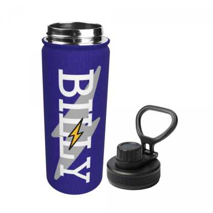 Custom 18OZ Custom Name lightning Green Sports Insulated Kettle Stainless Steel Water Bottle Personalized Photo Tumbler Sports Gifts - YesCustom