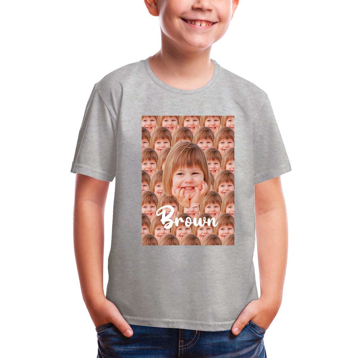 Custom #2-12Y Custom Name&Face Seamless Tee For Toddler Kids Kid's All Over Print T-shirt - YesCustom