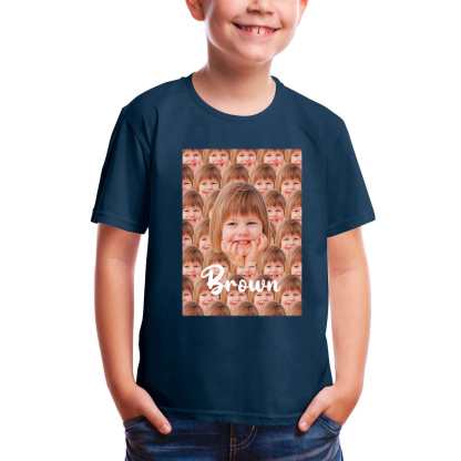 Custom #2-12Y Custom Name&Face Seamless Tee For Toddler Kids Kid's All Over Print T-shirt - YesCustom