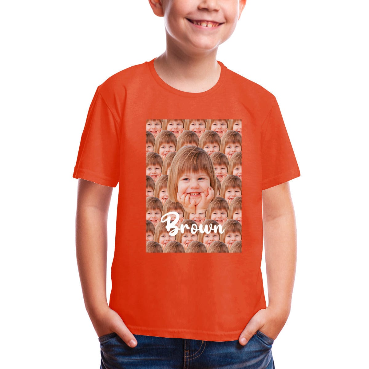 Custom #2-12Y Custom Name&Face Seamless Tee For Toddler Kids Kid's All Over Print T-shirt - YesCustom