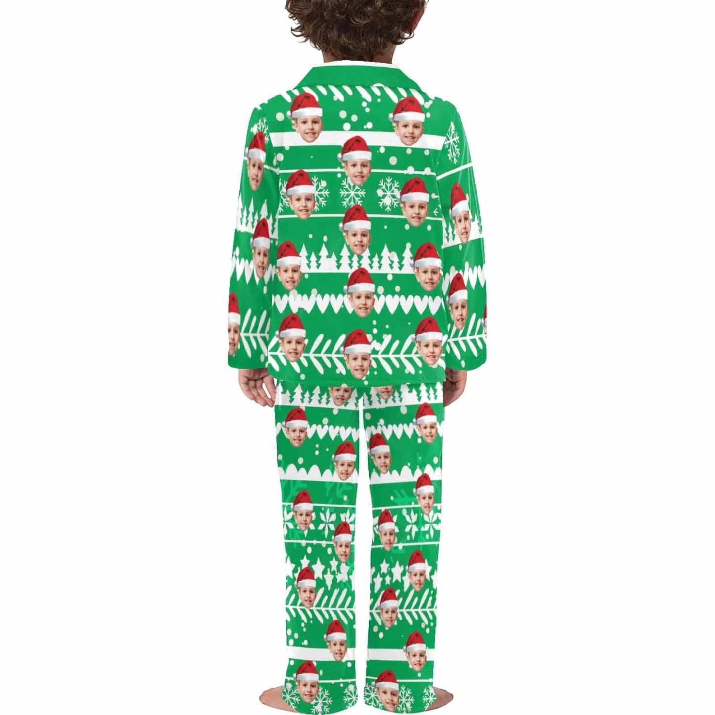 Custom #2-15Y Kid's Pajamas Custom Sleepwear with Face Personalized Christmas Pajama Set For Boys&Girls 2-15Y - YesCustom