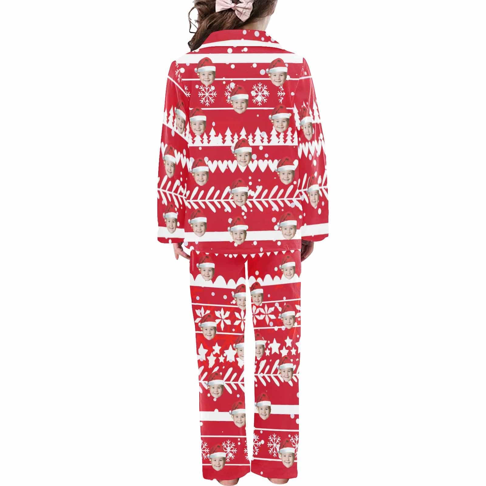 Custom #2-15Y Kid's Pajamas Custom Sleepwear with Face Personalized Christmas Pajama Set For Boys&Girls 2-15Y - YesCustom