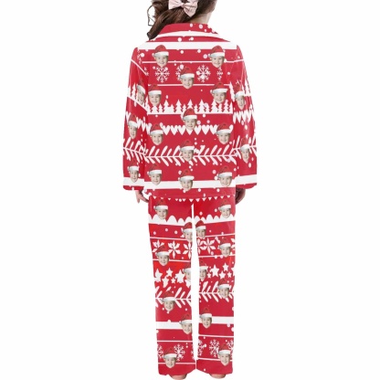 Custom #2-15Y Kid's Pajamas Custom Sleepwear with Face Personalized Christmas Pajama Set For Boys&Girls 2-15Y - YesCustom