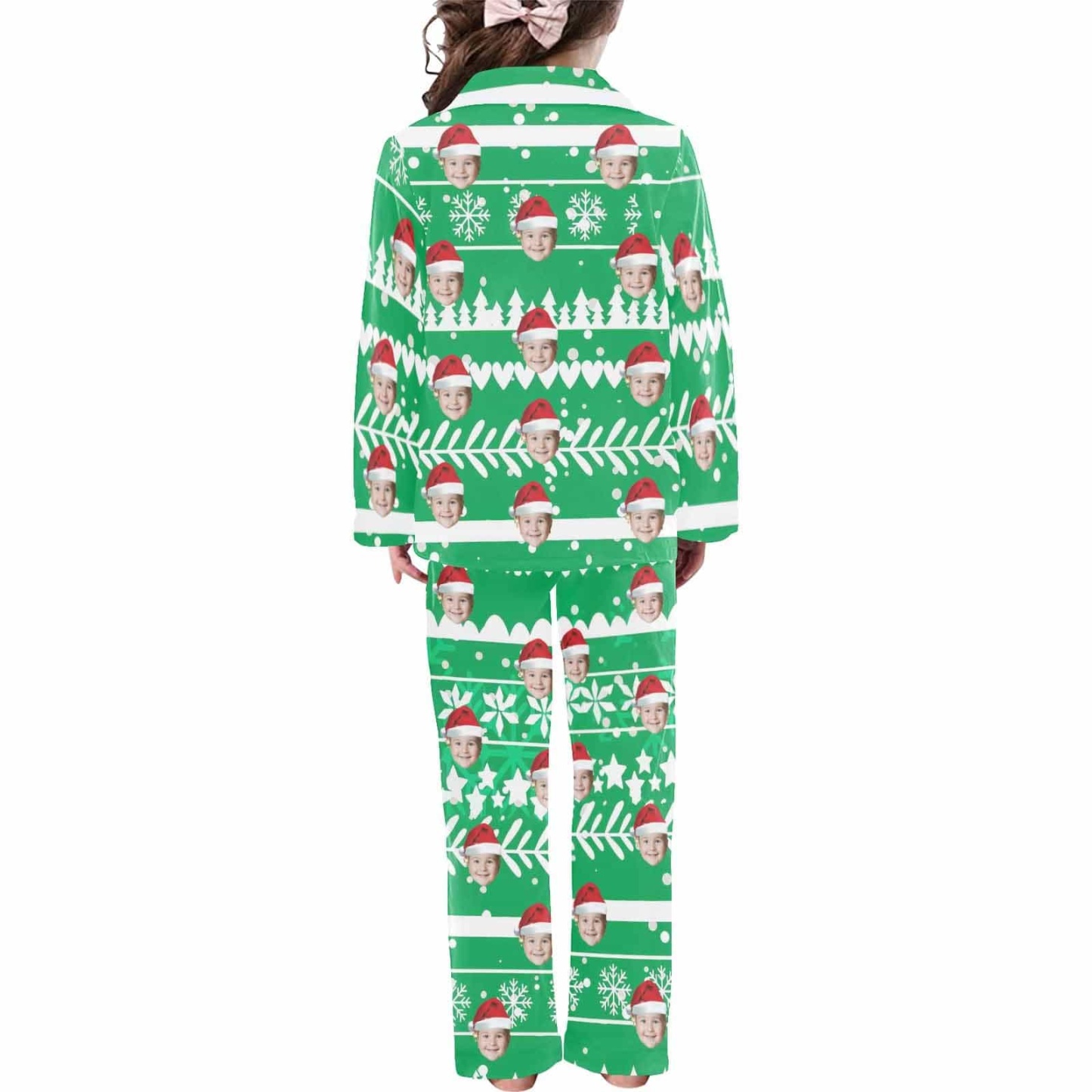 Custom #2-15Y Kid's Pajamas Custom Sleepwear with Face Personalized Christmas Pajama Set For Boys&Girls 2-15Y - YesCustom