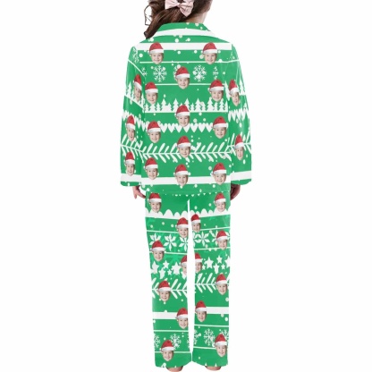 Custom #2-15Y Kid's Pajamas Custom Sleepwear with Face Personalized Christmas Pajama Set For Boys&Girls 2-15Y - YesCustom