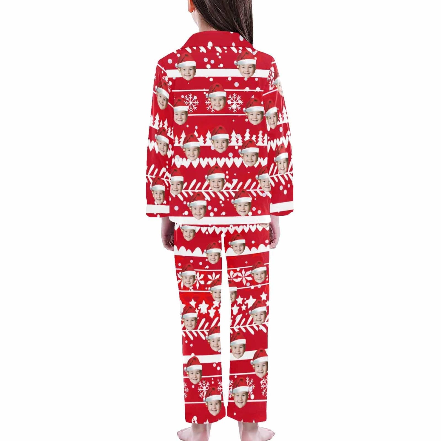 Custom #2-15Y Kid's Pajamas Custom Sleepwear with Face Personalized Christmas Pajama Set For Boys&Girls 2-15Y - YesCustom