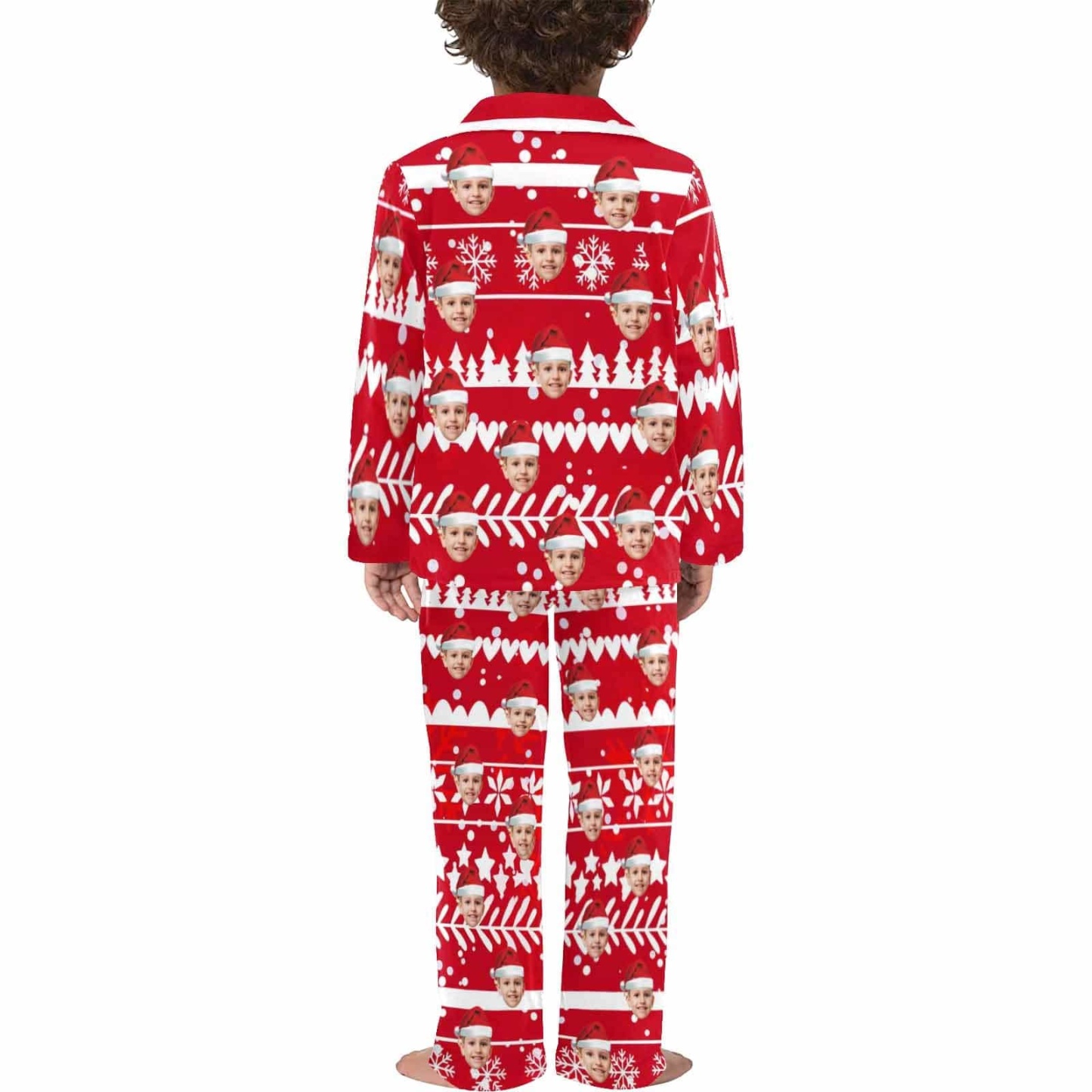 Custom #2-15Y Kid's Pajamas Custom Sleepwear with Face Personalized Christmas Pajama Set For Boys&Girls 2-15Y - YesCustom