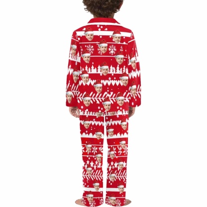 Custom #2-15Y Kid's Pajamas Custom Sleepwear with Face Personalized Christmas Pajama Set For Boys&Girls 2-15Y - YesCustom