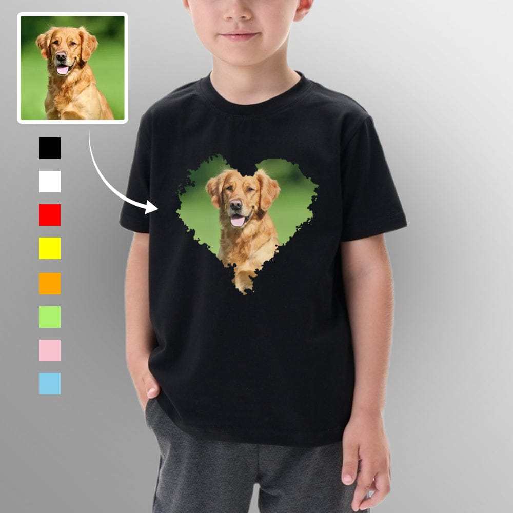 Custom #2-8Y Custom Photo Sweet Love Tee For Toddler Kids Kid's All Over Print T-shirt - YesCustom