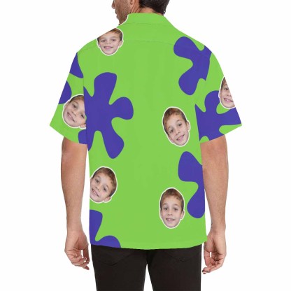 Custom Your Face Personalized Hawaiian Shirts For The Best Father-Son Combination Family Travel On The Beach