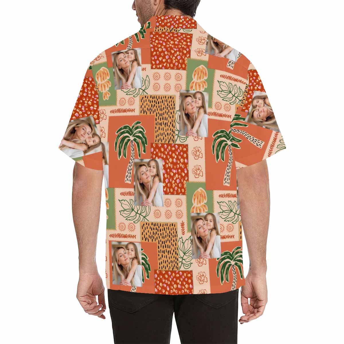 Custom Your Face Personalized Hawaiian Shirts For The Best Father-Son Combination Family Travel On The Beach
