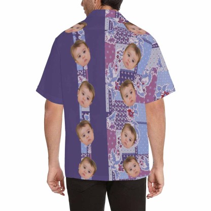 Custom Your Face Personalized Hawaiian Shirts For The Best Father-Son Combination Family Travel On The Beach