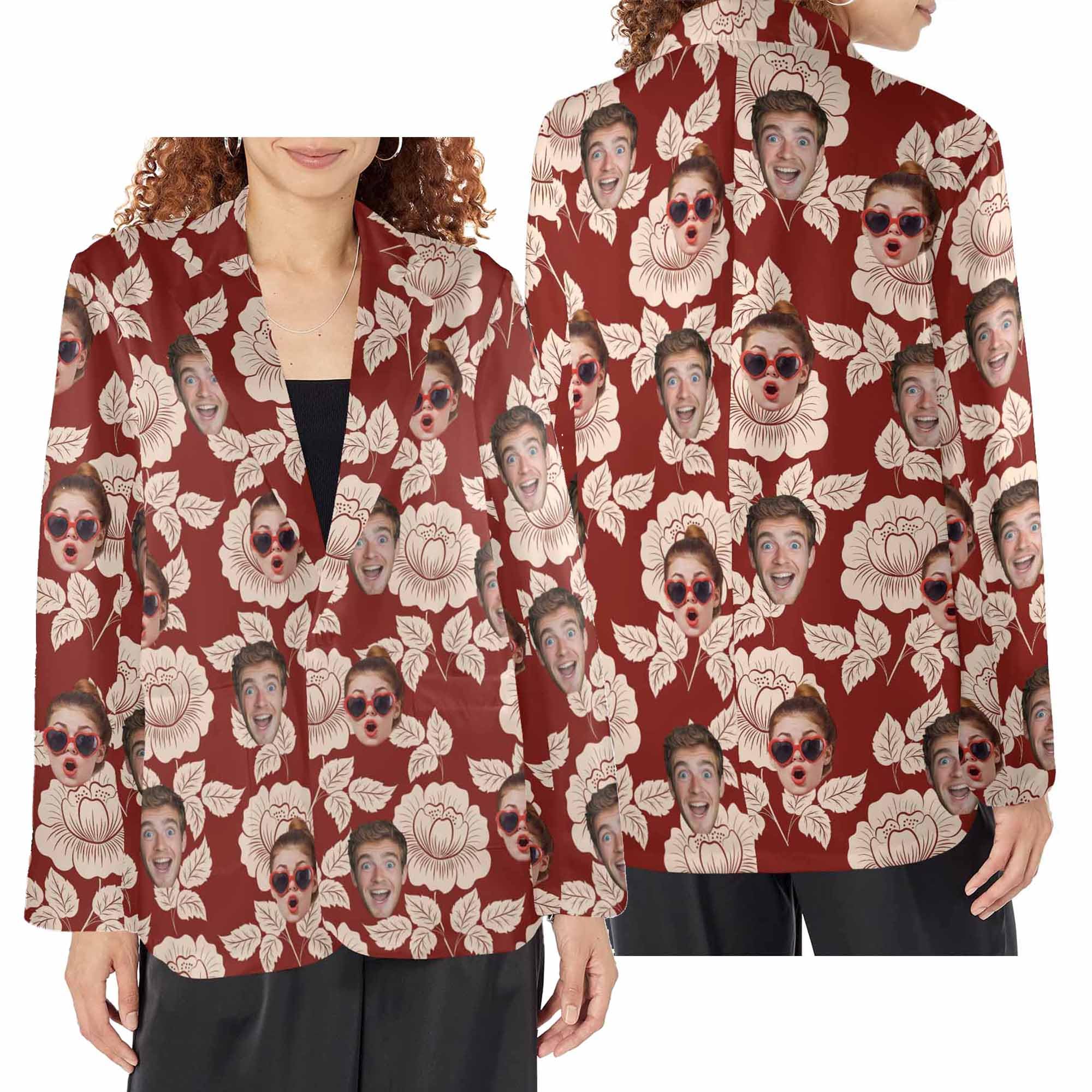Custom Face Blazers For Women&Men Personalized Jacket Casual Coats