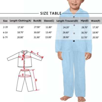 Custom #2-15Y Kid's Pajamas Custom Sleepwear with Face Personalized Christmas Pajama Set For Boys&Girls 2-15Y - YesCustom