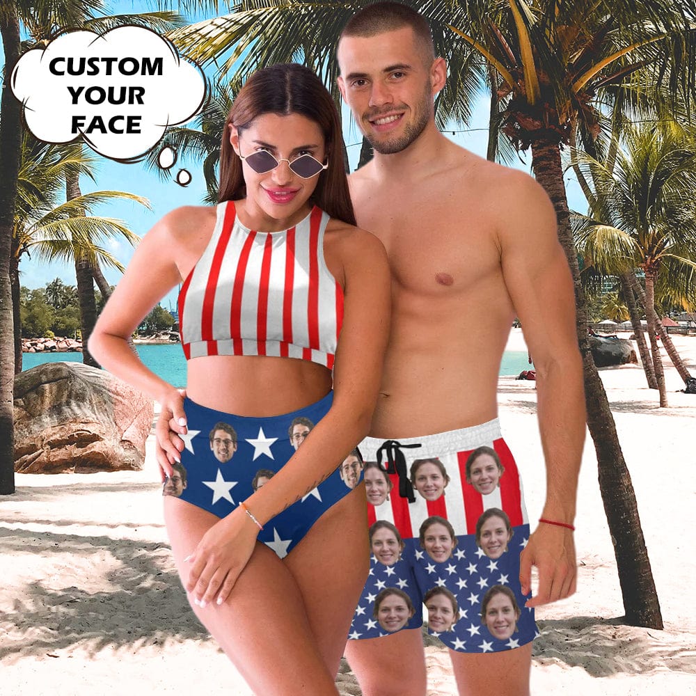 2-Couple Matching Swim Trunks