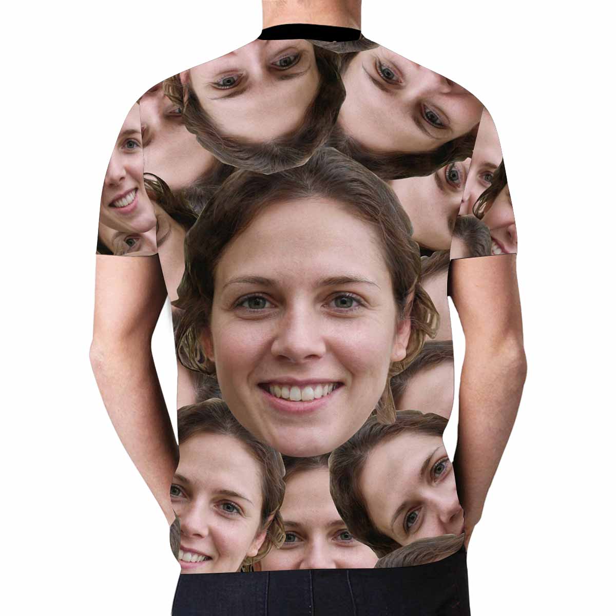 Custom 50% Off-Custom Seamless T Shirt with Face Photo Shirt Men's All Over Print T-shirt for Anniversary Gift - YesCustom