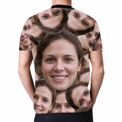 Custom 50% Off-Custom Seamless T Shirt with Face Photo Shirt Men's All Over Print T-shirt for Anniversary Gift - YesCustom