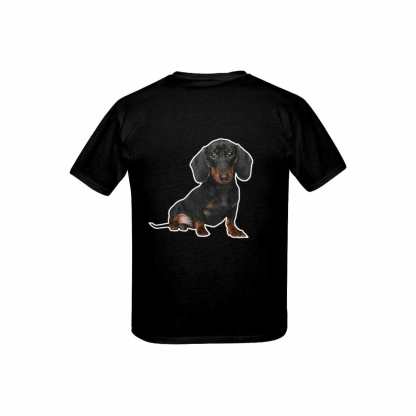 Custom #6-15Y Custom Face Black Kid's All Over Print T-shirt - YesCustom