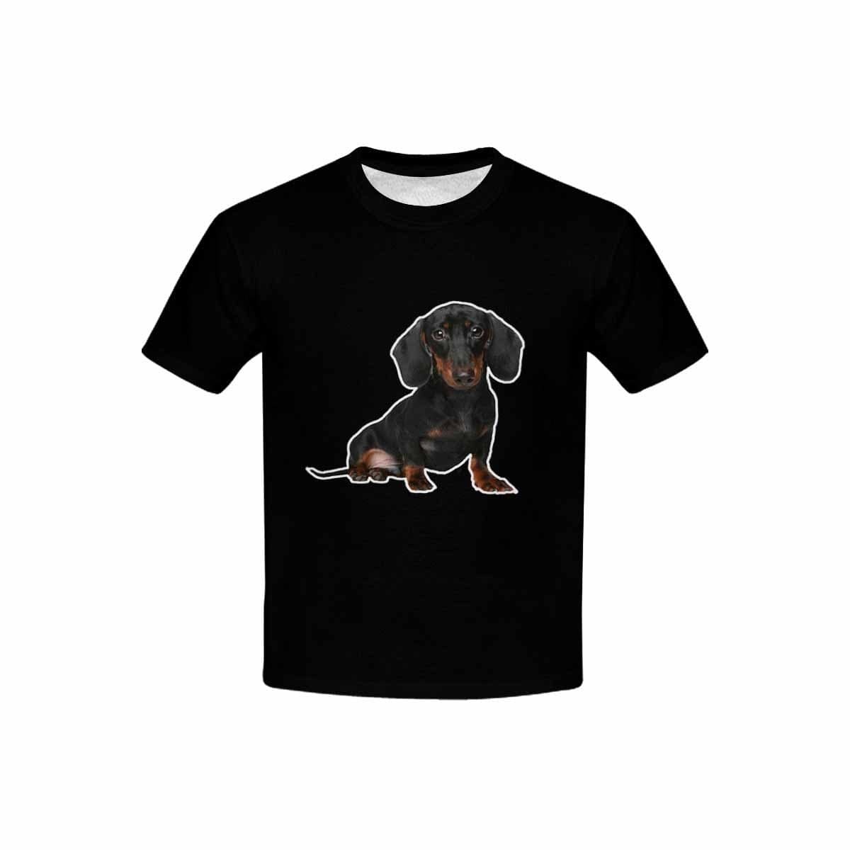 Custom #6-15Y Custom Face Black Kid's All Over Print T-shirt - YesCustom