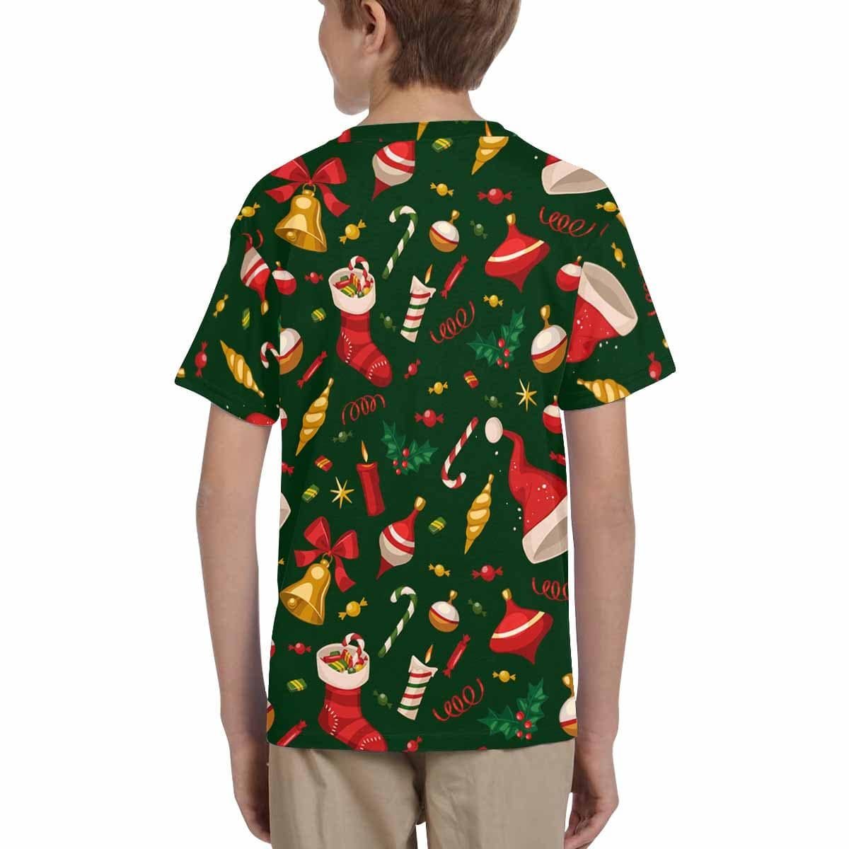 Custom #6-15Y Custom Face Cute Jingle Bells Kid's All Over Print T-shirt - YesCustom