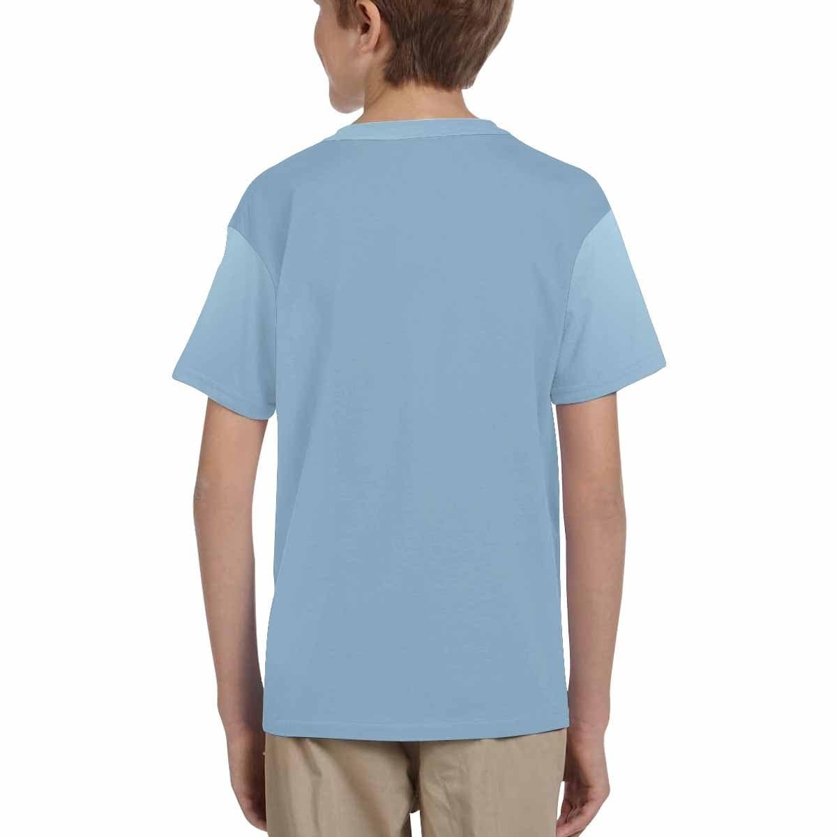 Custom #6-15Y Custom Face Play With Dad Blue Background Kid's All Over Print T-shirt - YesCustom