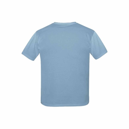 Custom #6-15Y Custom Face Play With Dad Blue Background Kid's All Over Print T-shirt - YesCustom