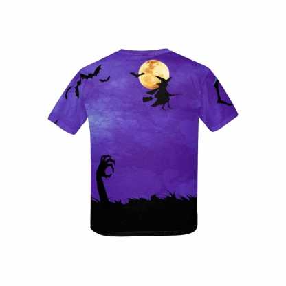 Custom #6-15Y Custom Face Pumpkin Lantern Owl Halloween Kid's All Over Print T-shirt - YesCustom