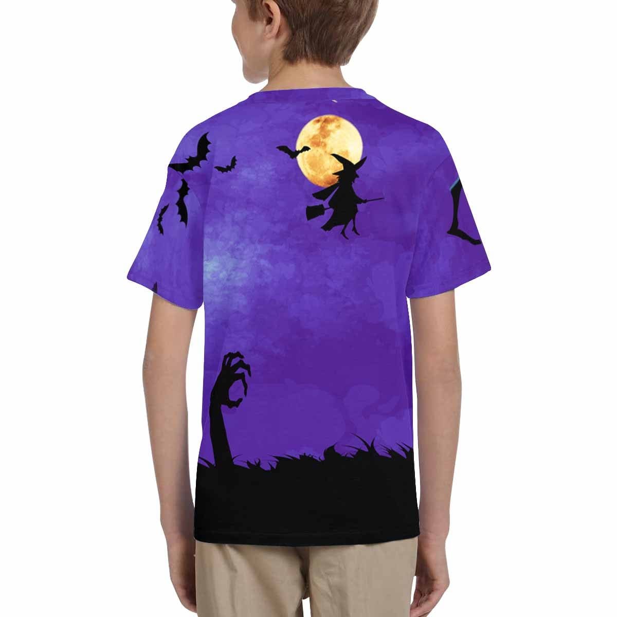 Custom #6-15Y Custom Face Pumpkin Lantern Owl Halloween Kid's All Over Print T-shirt - YesCustom