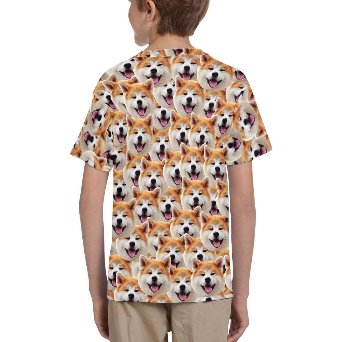 Custom #6-15Y Custom Face Simple Kid's All Over Print T-shirt - YesCustom