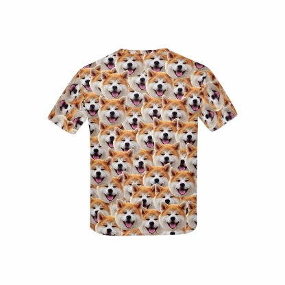 Custom #6-15Y Custom Face Simple Kid's All Over Print T-shirt - YesCustom
