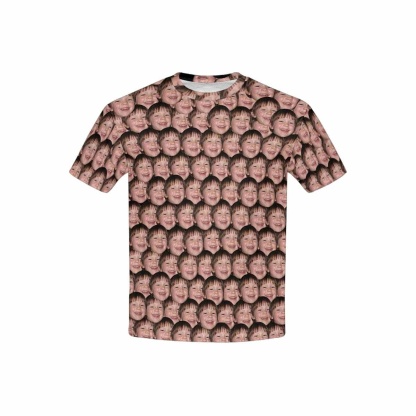 Custom #6-15Y Custom Face Simple Kid's T-shirt - YesCustom