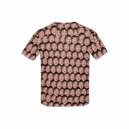 Custom #6-15Y Custom Face Simple Kid's T-shirt - YesCustom