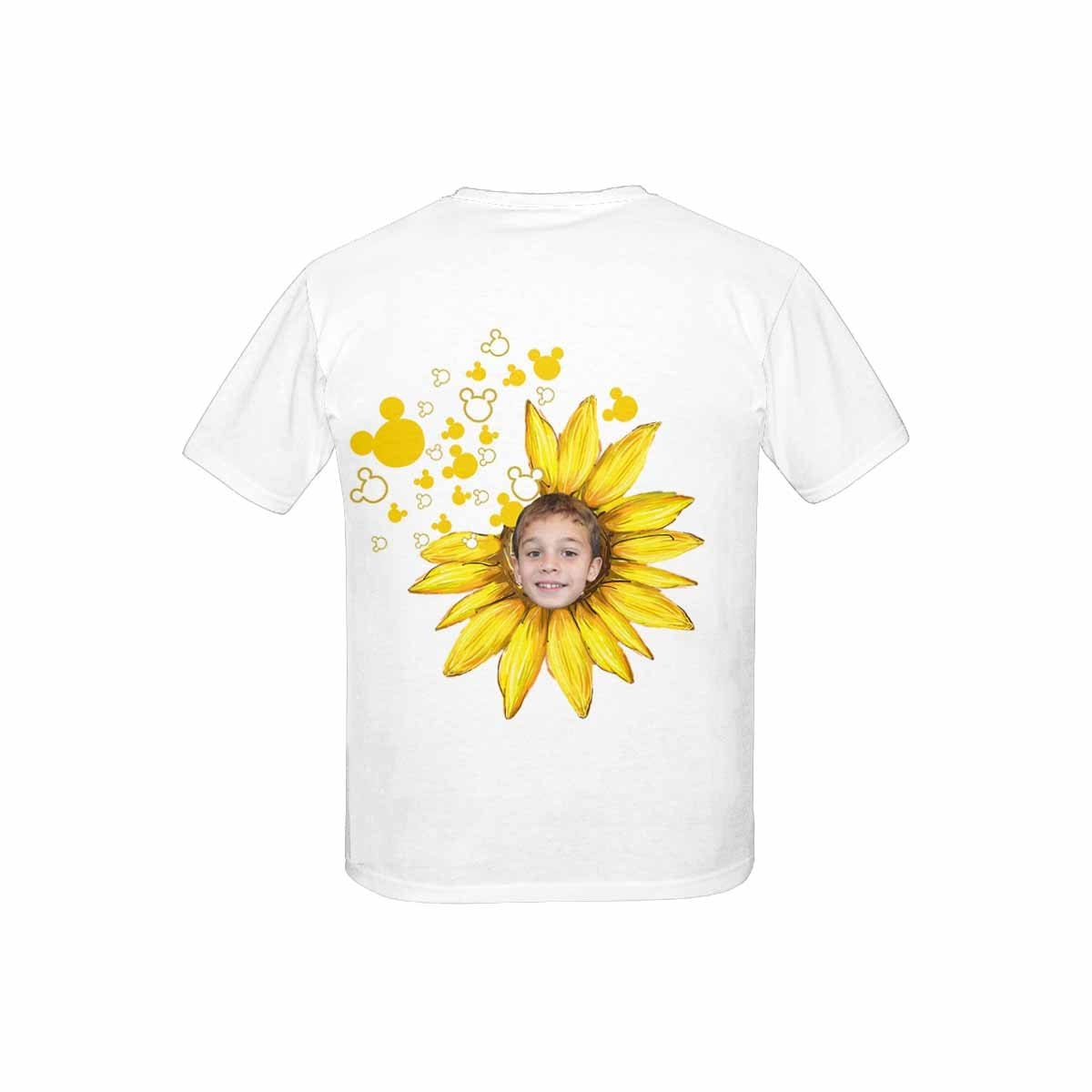 Custom #6-15Y Custom Face Sunflower Kid's All Over Print T-shirt - YesCustom