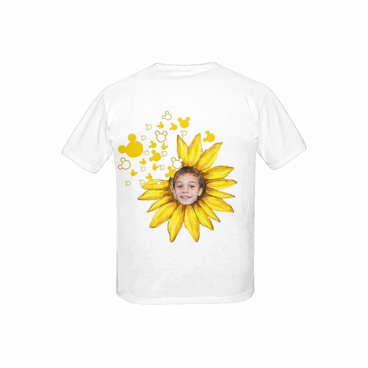 Custom #6-15Y Custom Face Sunflower Kid's All Over Print T-shirt - YesCustom