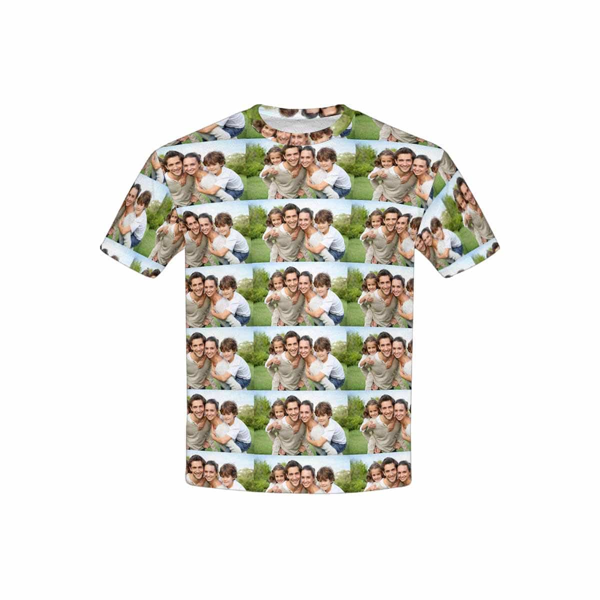 Custom #6-15Y Custom Family Photo Seamless Kid's All Over Print T-shirt - YesCustom