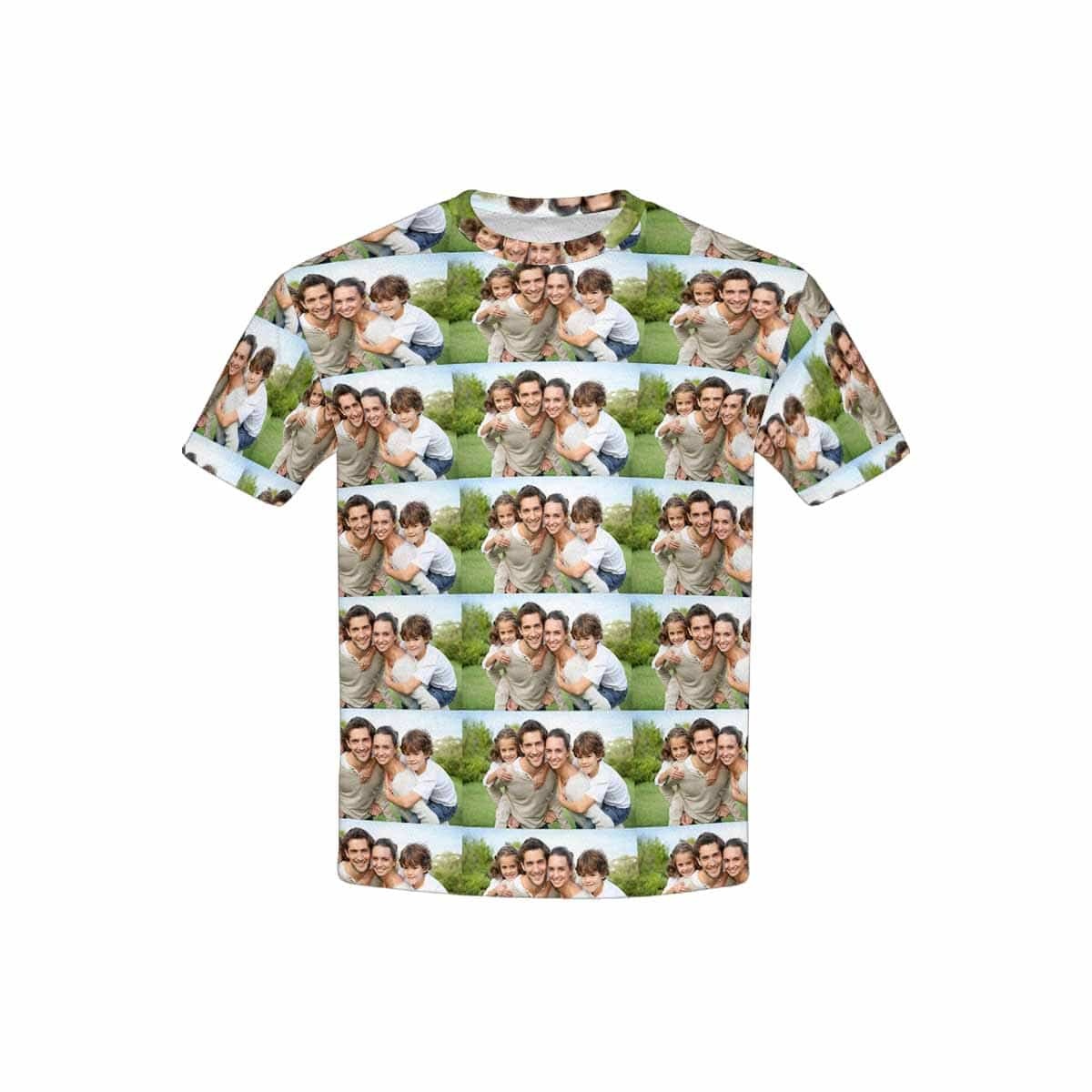 Custom #6-15Y Custom Family Photo Seamless Kid's All Over Print T-shirt - YesCustom
