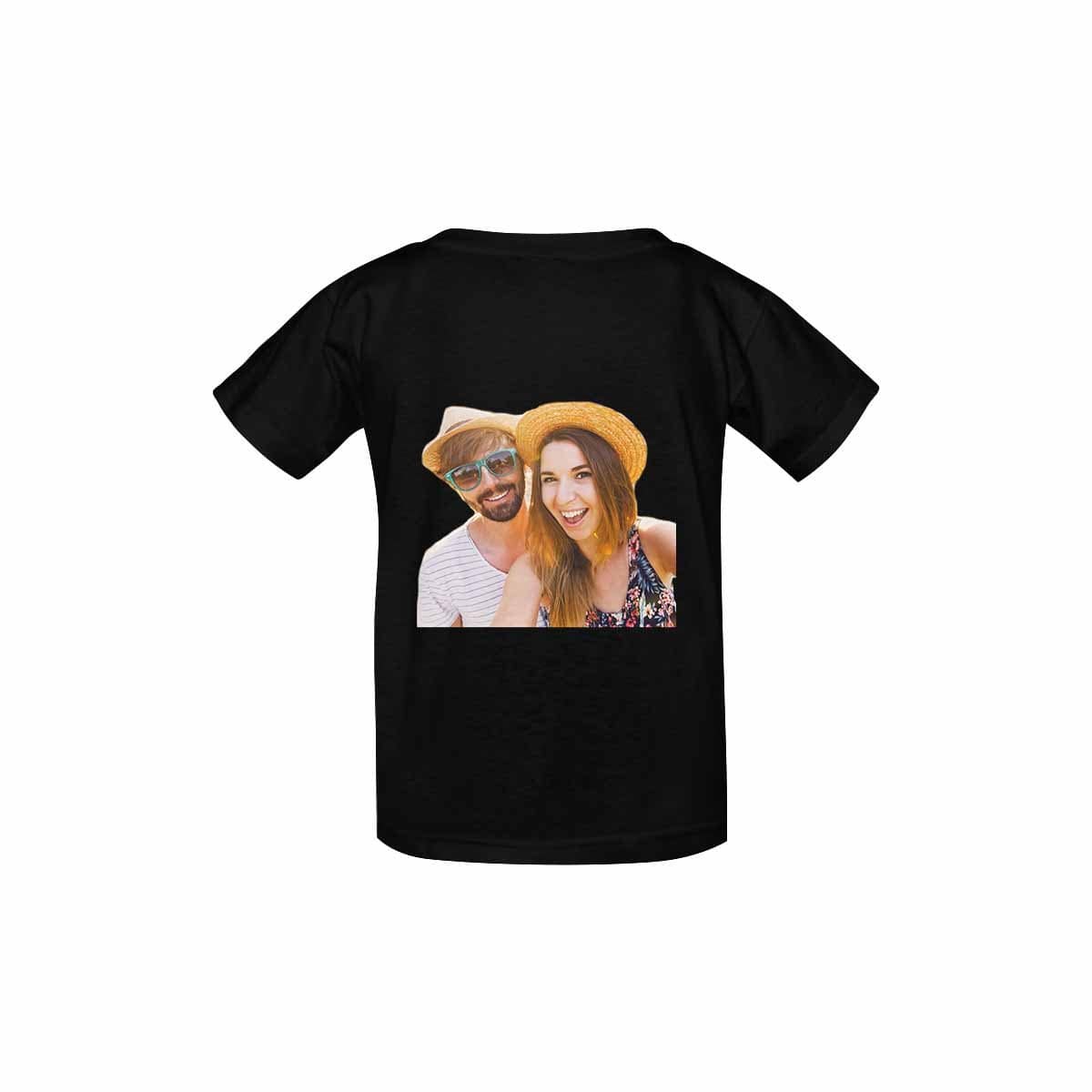 Custom #6-15Y Custom Mom&Dad Face Kid's T-shirt - YesCustom