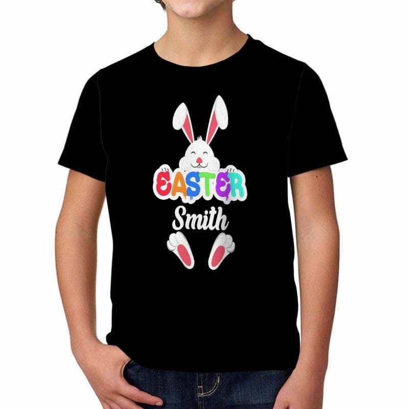 Custom #6-15Y Custom Name Easter Bunny Kid's All Over Print T-shirt - YesCustom