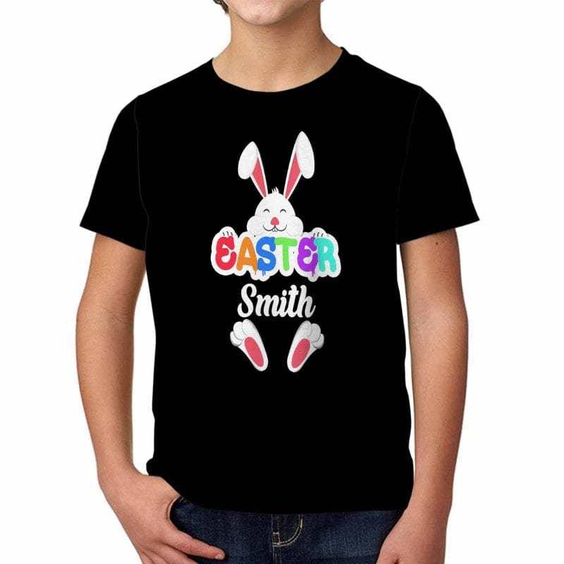 Custom #6-15Y Custom Name Easter Bunny Kid's All Over Print T-shirt - YesCustom
