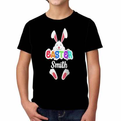 Custom #6-15Y Custom Name Easter Bunny Kid's All Over Print T-shirt - YesCustom
