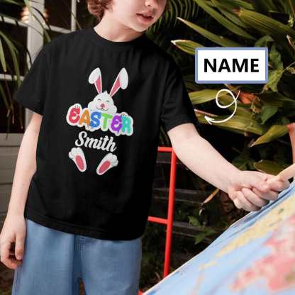 Custom #6-15Y Custom Name Easter Bunny Kid's All Over Print T-shirt - YesCustom