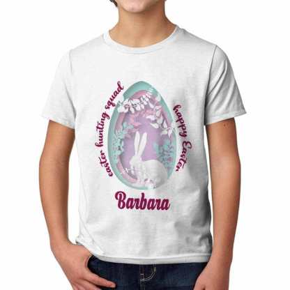 Custom #6-15Y Custom Name Happy Easter Kid's All Over Print T-shirt - YesCustom