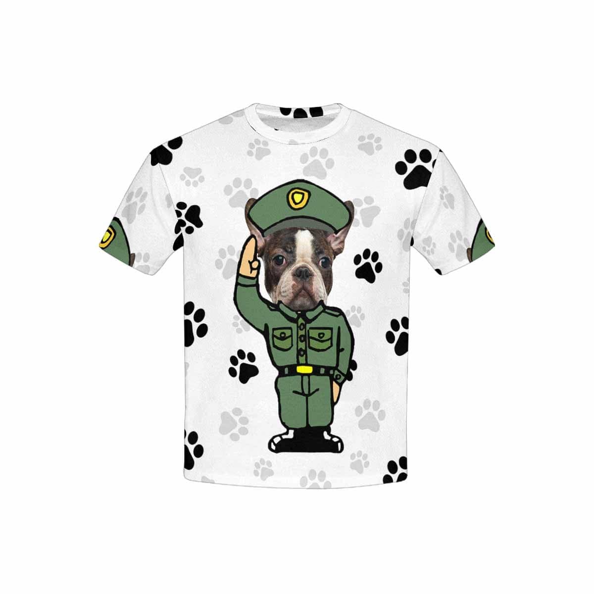 Custom #6-15Y Custom Pet Face Dog Paw Print Kid's All Over Print T-shirt - YesCustom